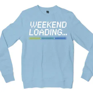 Weekend Loading Men/Unisex Long Sleeve T-Shirt in Light Blue Color