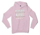 Monday, The Final Boss Of The Week Men/Unisex Hoodie in Light Pink Color