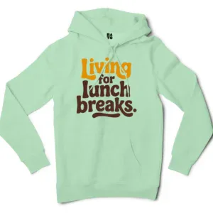 Living For Lunch Breaks Men/Unisex Hoodie in Mint Color