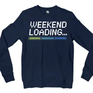 Weekend Loading Men/Unisex Long Sleeve Sweatshirt in Navy Color