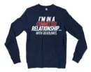 Im In A Committed Relationship With Deadlines Men/Unisex Long Sleeve T-Shirt in Navy Color