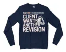 The Client Wants Another Revision Men/Unisex Long Sleeve T-Shirt in Navy Color