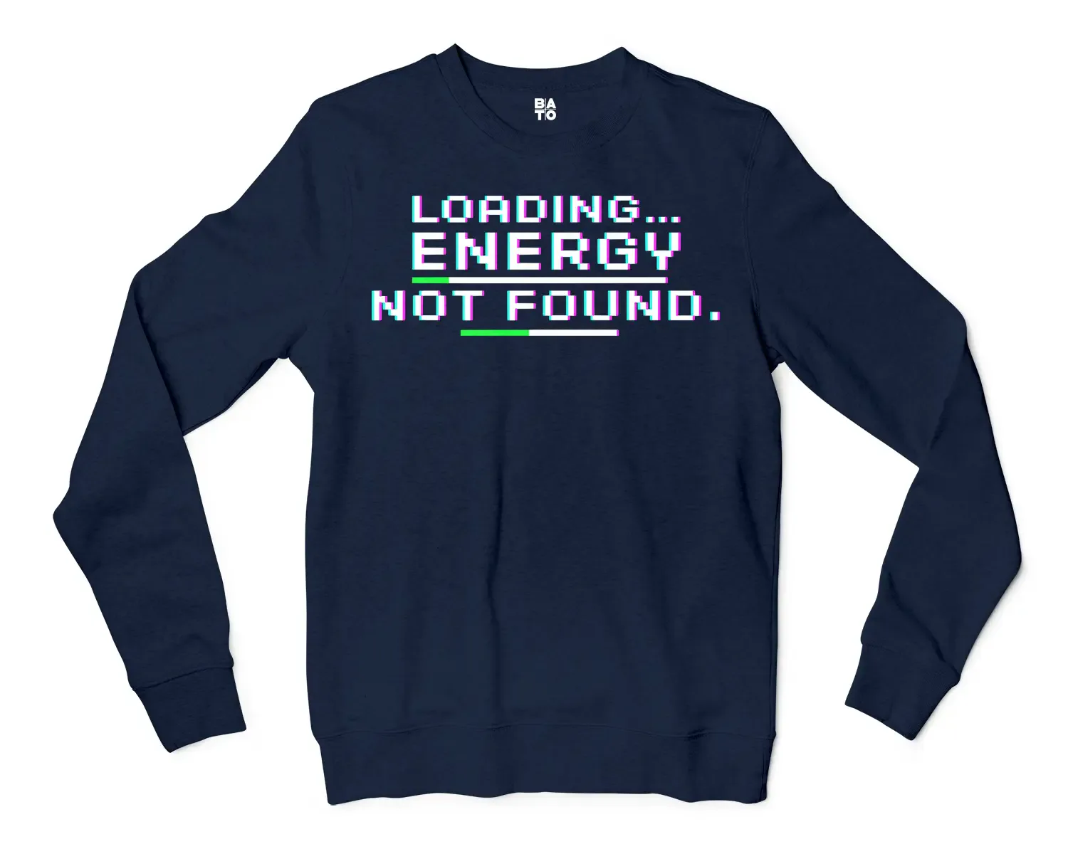 Loading, Energy Not Found Men/Unisex Long Sleeve T-Shirt in Navy Color