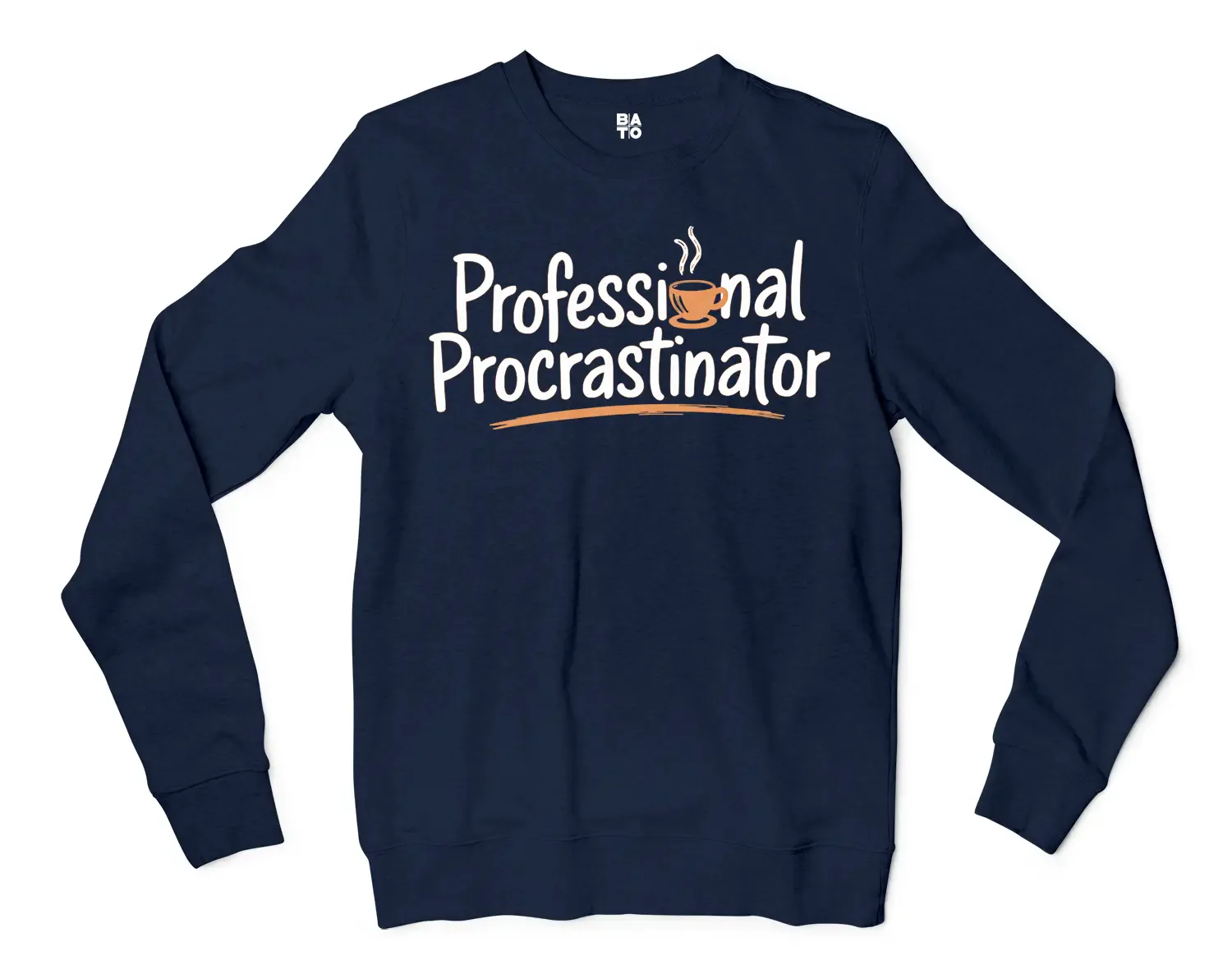 Professional Procrastinator Men/Unisex Long Sleeve T-Shirt in Navy Color