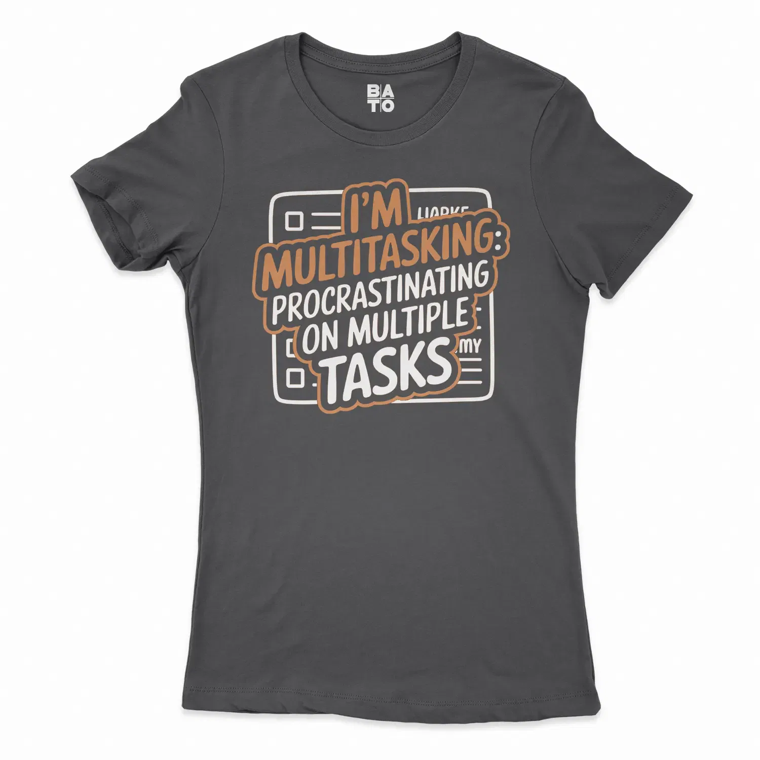 Procrastinating On Multiple Tasks Women's T-Shirt in Solid Black Color