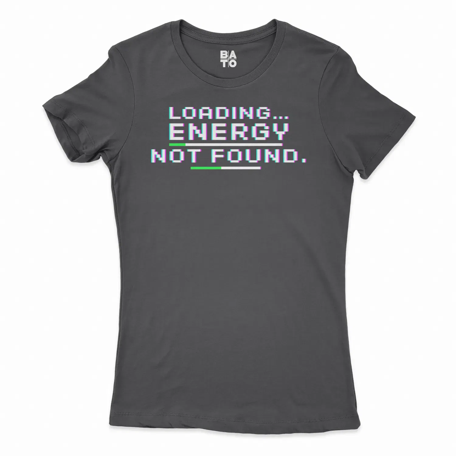 Loading, Energy Not Found Women's T-Shirt in Solid Black Color