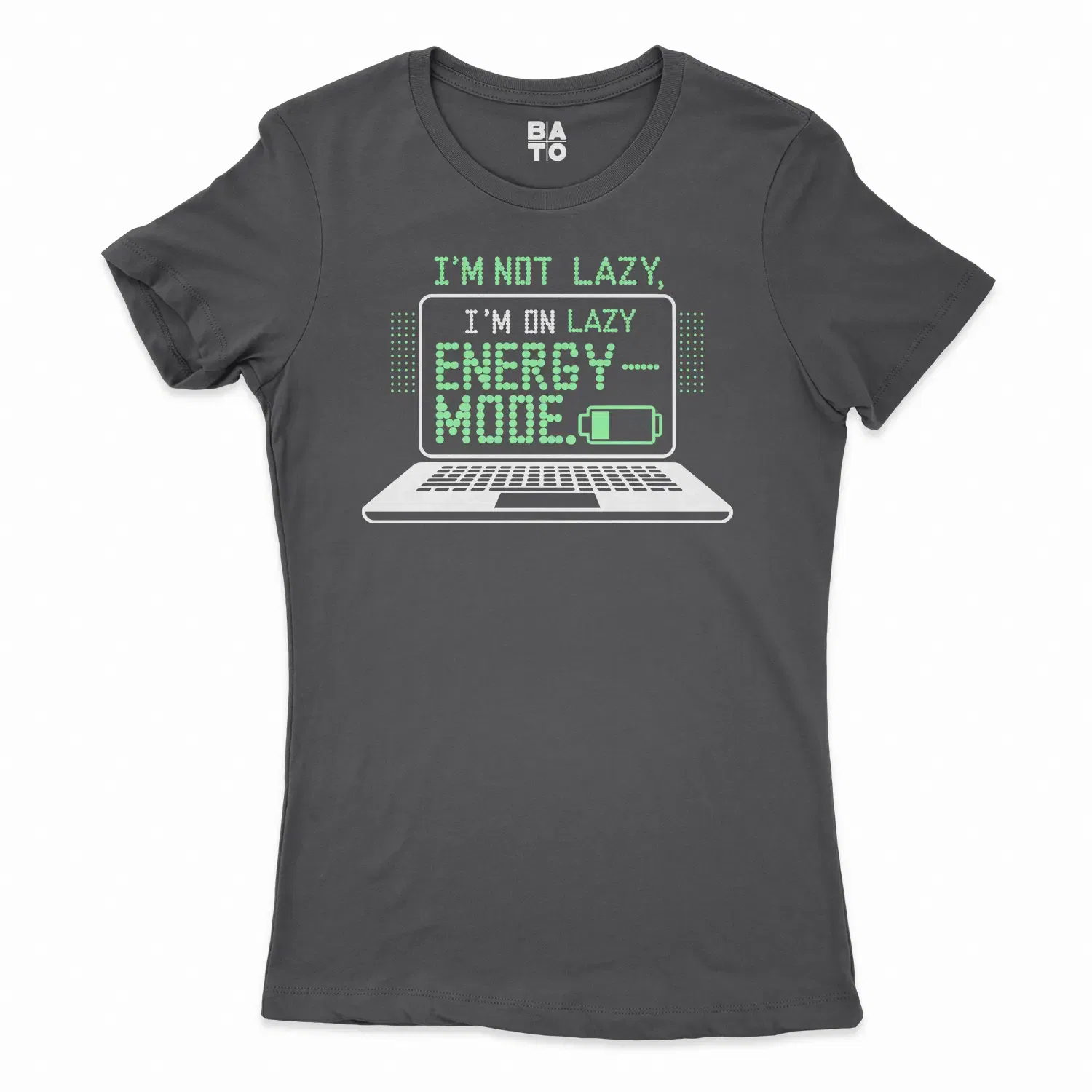 Im Not Lazy, I Am On Lazy Energy Mode Women's T-Shirt in Solid Black Color