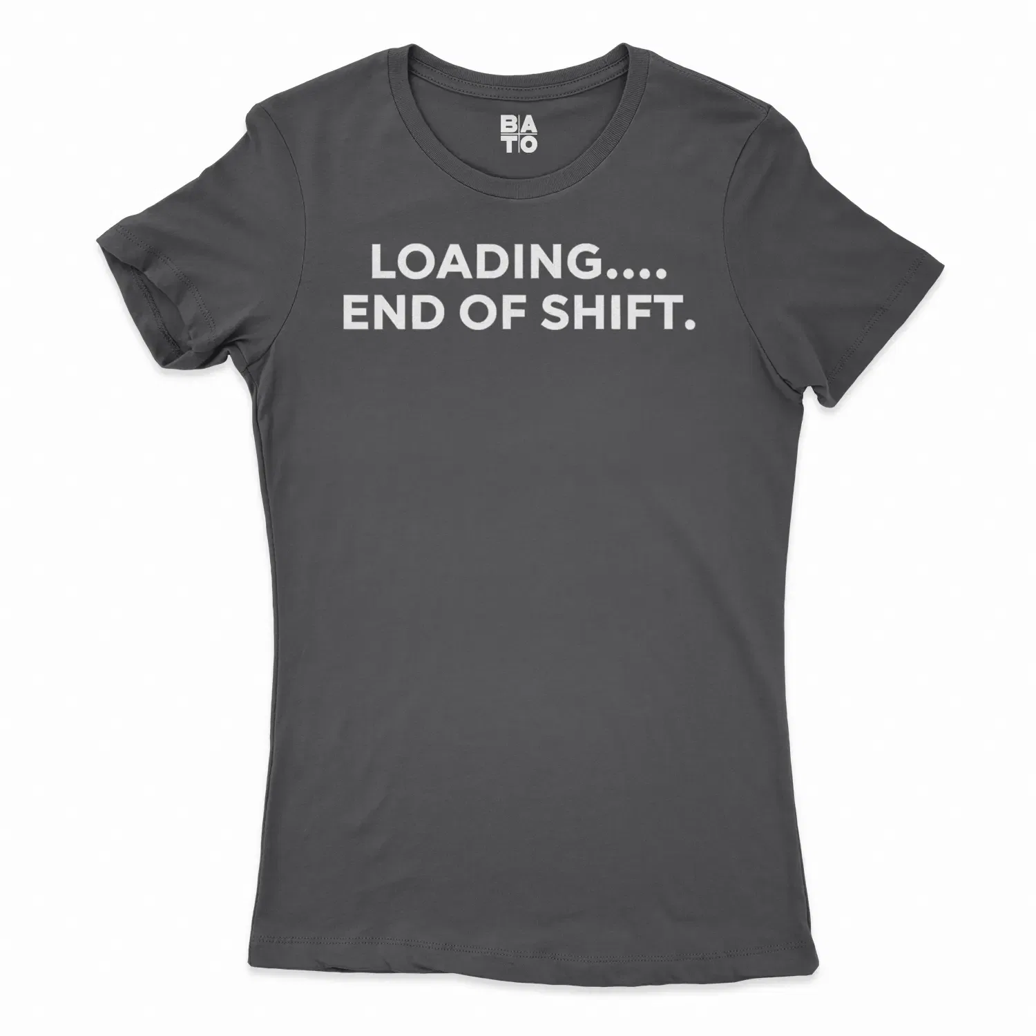 Loading End Of Shift Women's T-Shirt in Solid Black Color
