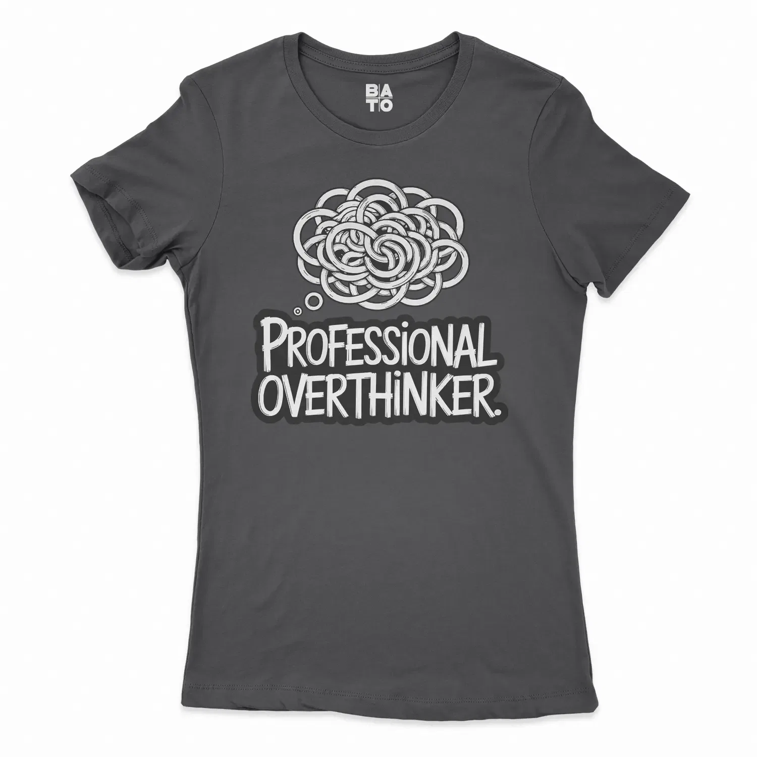 Professional Overthinker Women's T-Shirt in Solid Black Color