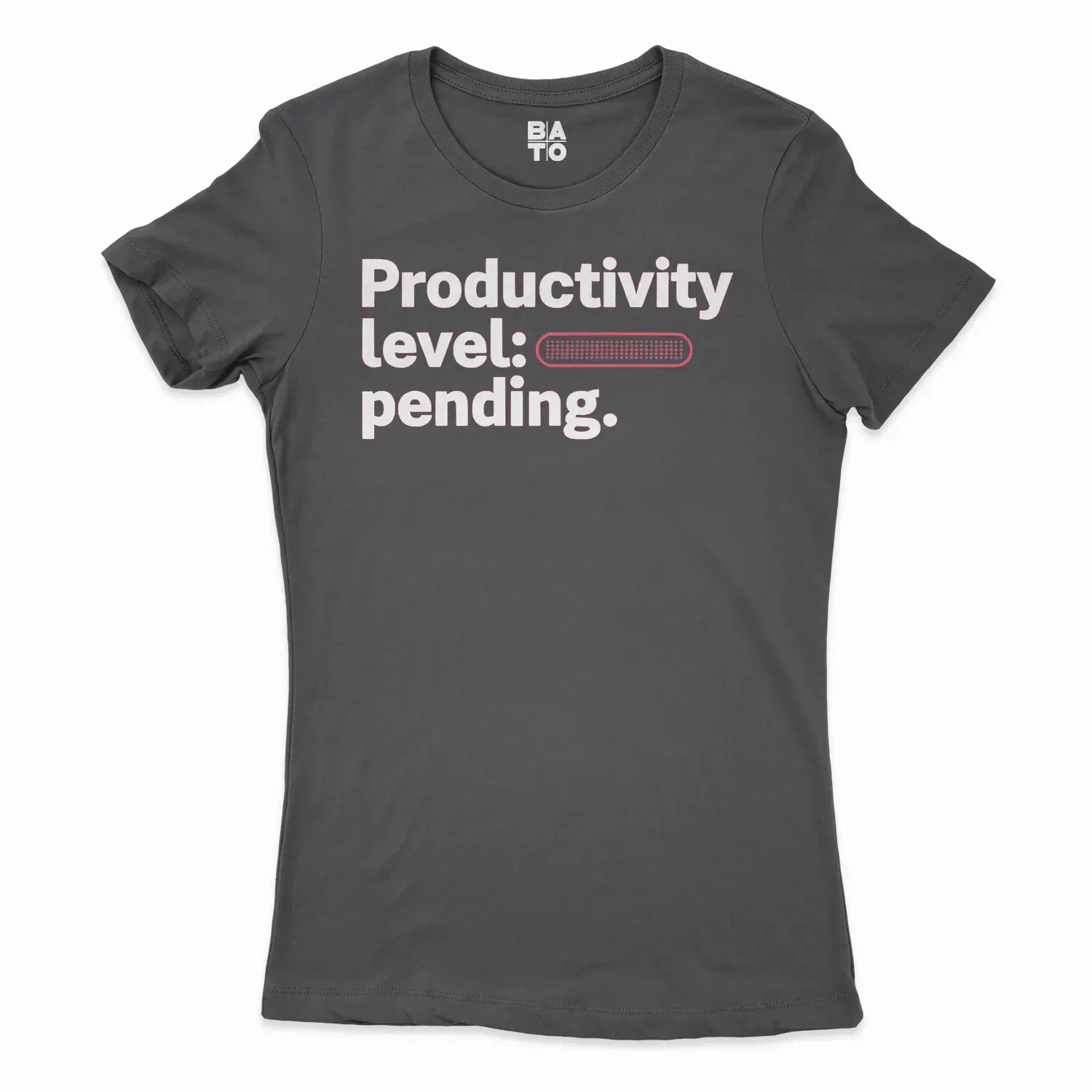 Productivity Level Processing Women's T-Shirt in Solid Black Color