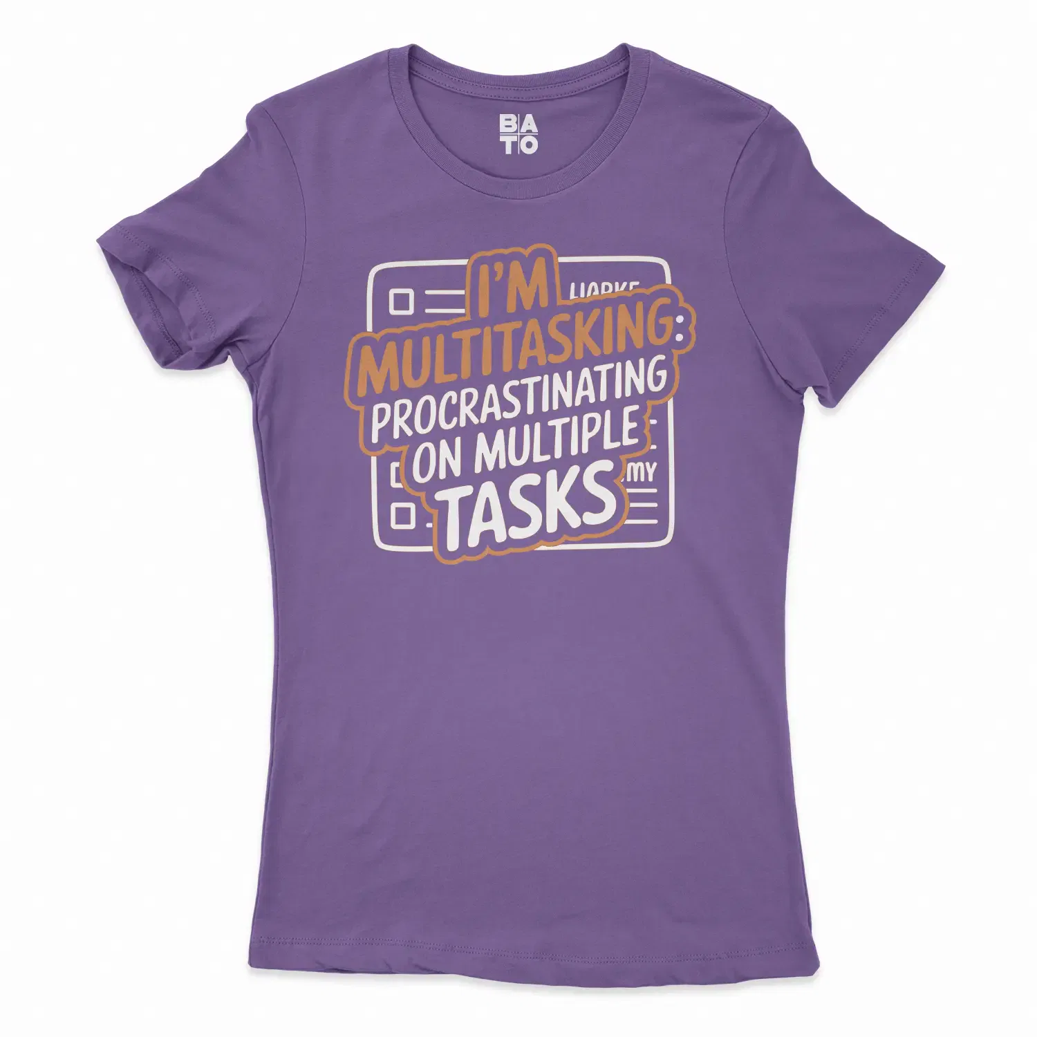 Procrastinating On Multiple Tasks Women's T-Shirt in Solid Purple Rush Color