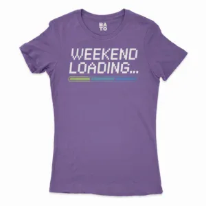 Weekend Loading Women's T-Shirt in Solid Purple Rush Color