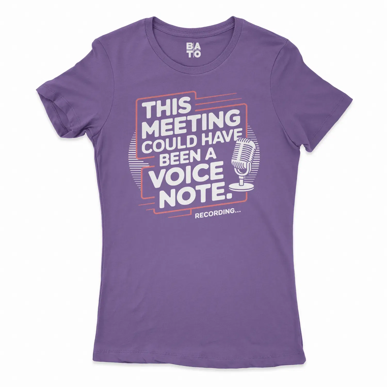 This Meeting Could Have Been A Voice Note Women's T-Shirt in Solid Purple Rush Color