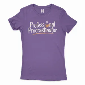 Professional Procrastinator Women's T-Shirt in Solid Purple Rush Color