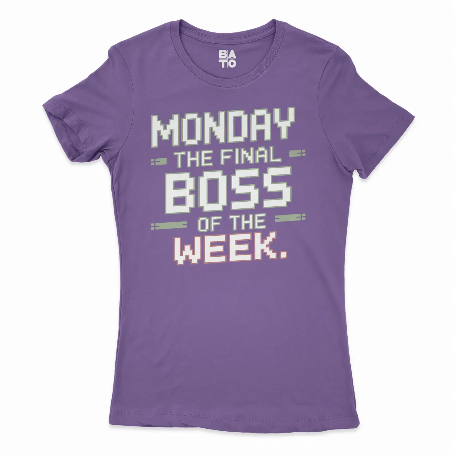Monday, The Final Boss Of The Week Women's T-Shirt in Solid Purple Rush Color