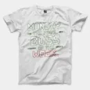 Monday, The Final Boss Of The Week Men/Unisex T-Shirt in White Color